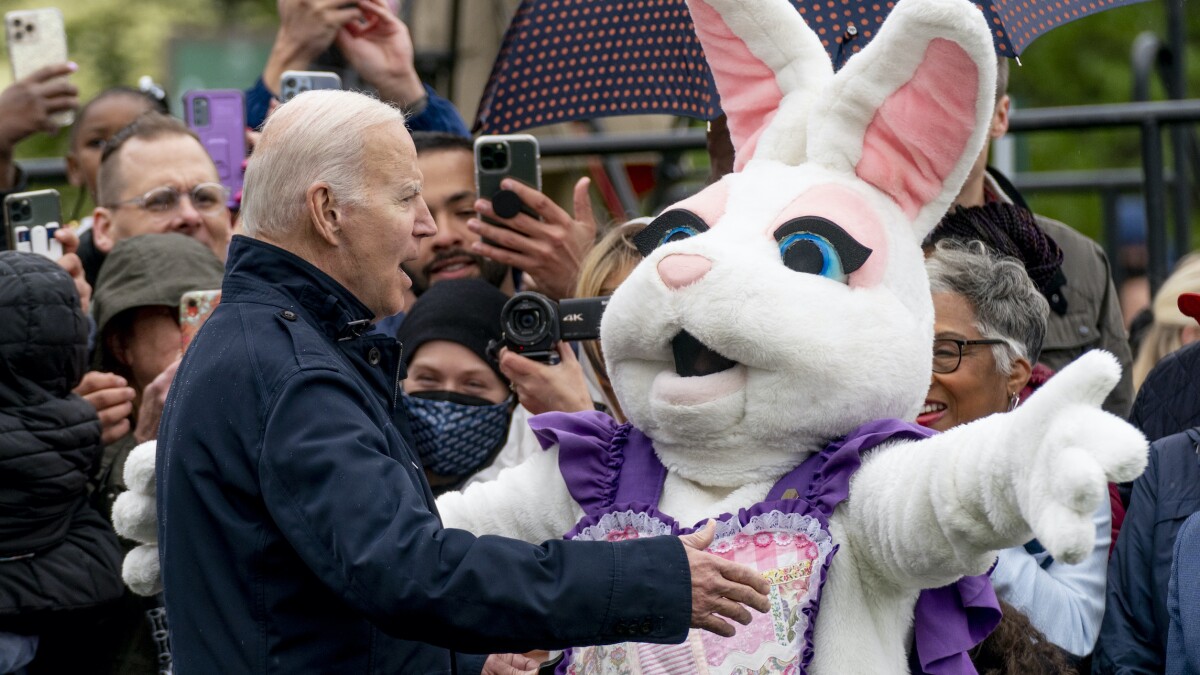 Easter Bunny STOPS Biden  From Talking