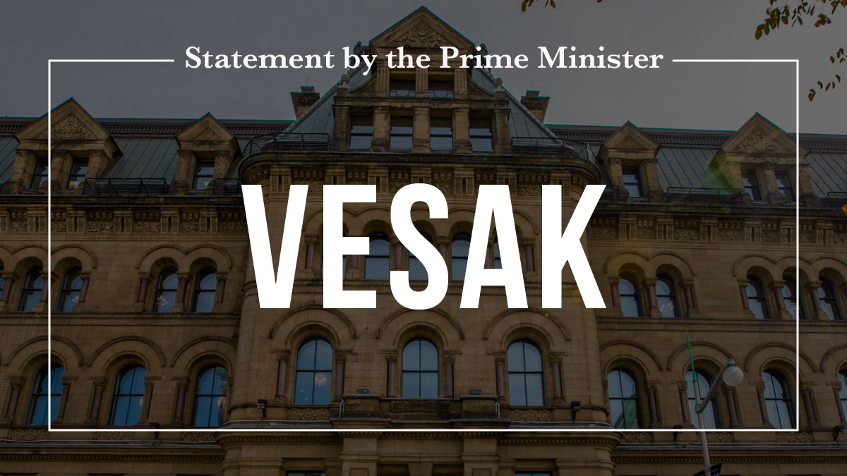 Trudeau’s Message on Vesak | I did not recognize him without the black face paint!