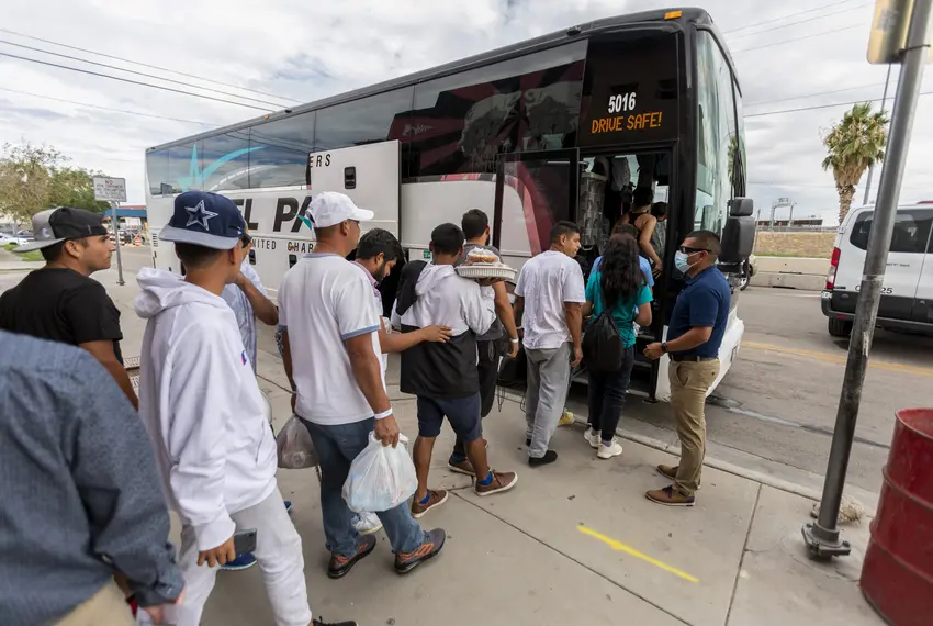 Greg Abbott Unloading Buses Full of Migrants