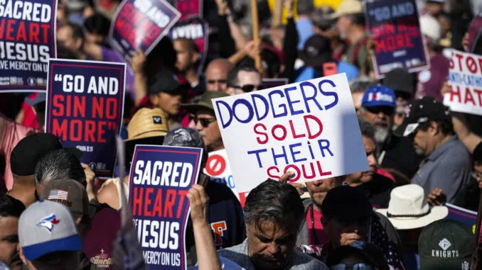 Protesters Rally Against Dodgers’ Controversial ‘Pride Night’ Celebration